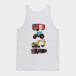 Fire engine, tractor, excavator, bus Tank Top